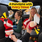 Lustige Taschentuchbox-Hülle mit Weihnachtsmann-Po-Motiv